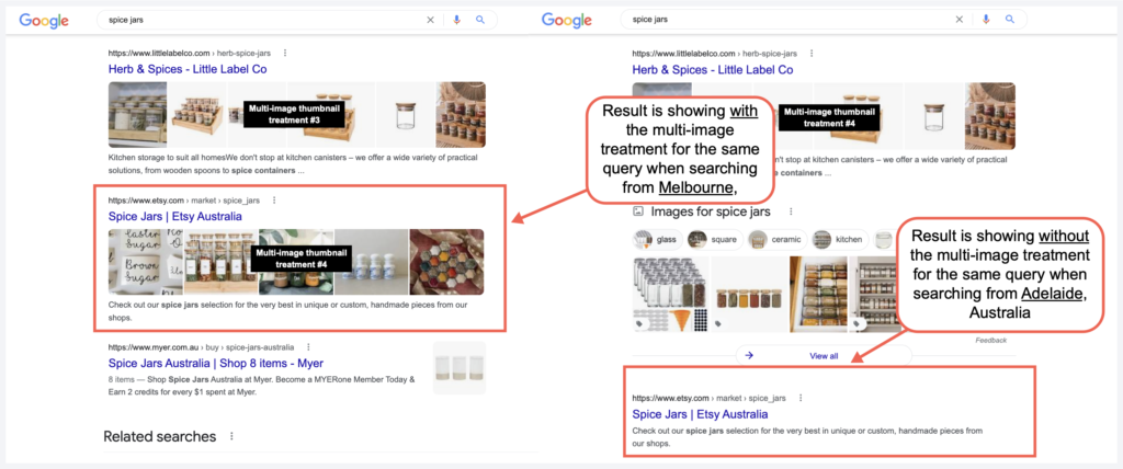 multi image treatment thumbnails google search results desktop