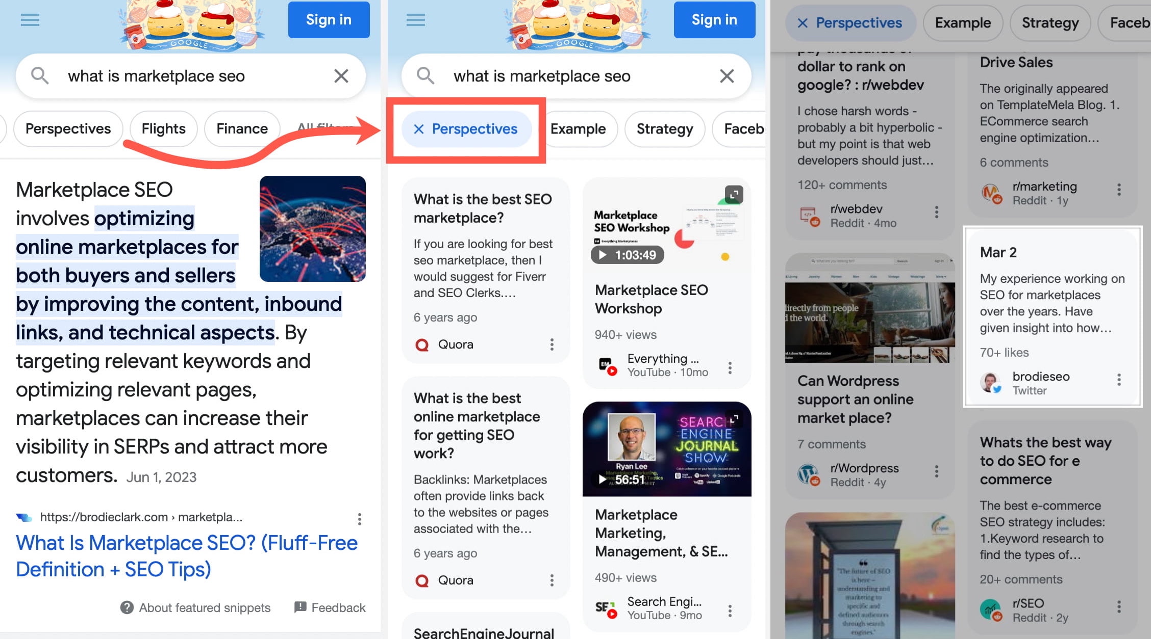 Google's 'Perspectives' search menu filter is now available on mobile in the US